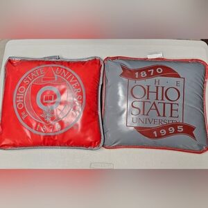 Set of 2 Ohio State Buckeyes Stadium Seat Cushions – Red & Gray